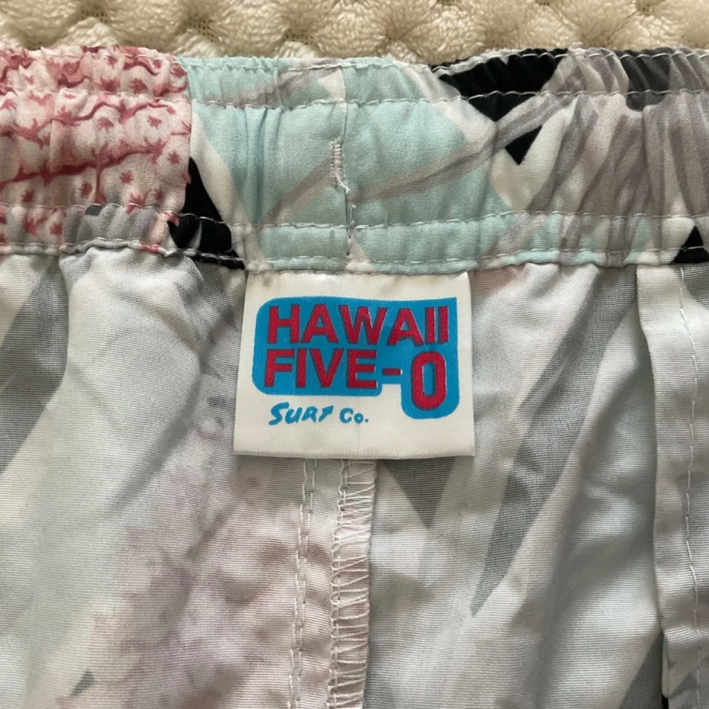Hawaii Five-O Davin‎ Swim Shorts - Teal with Pink Pineapples - Size 2X